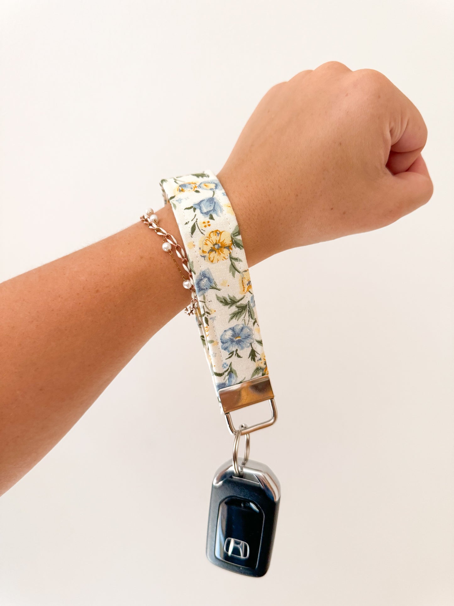Vintage Floral Keychain Wristlet