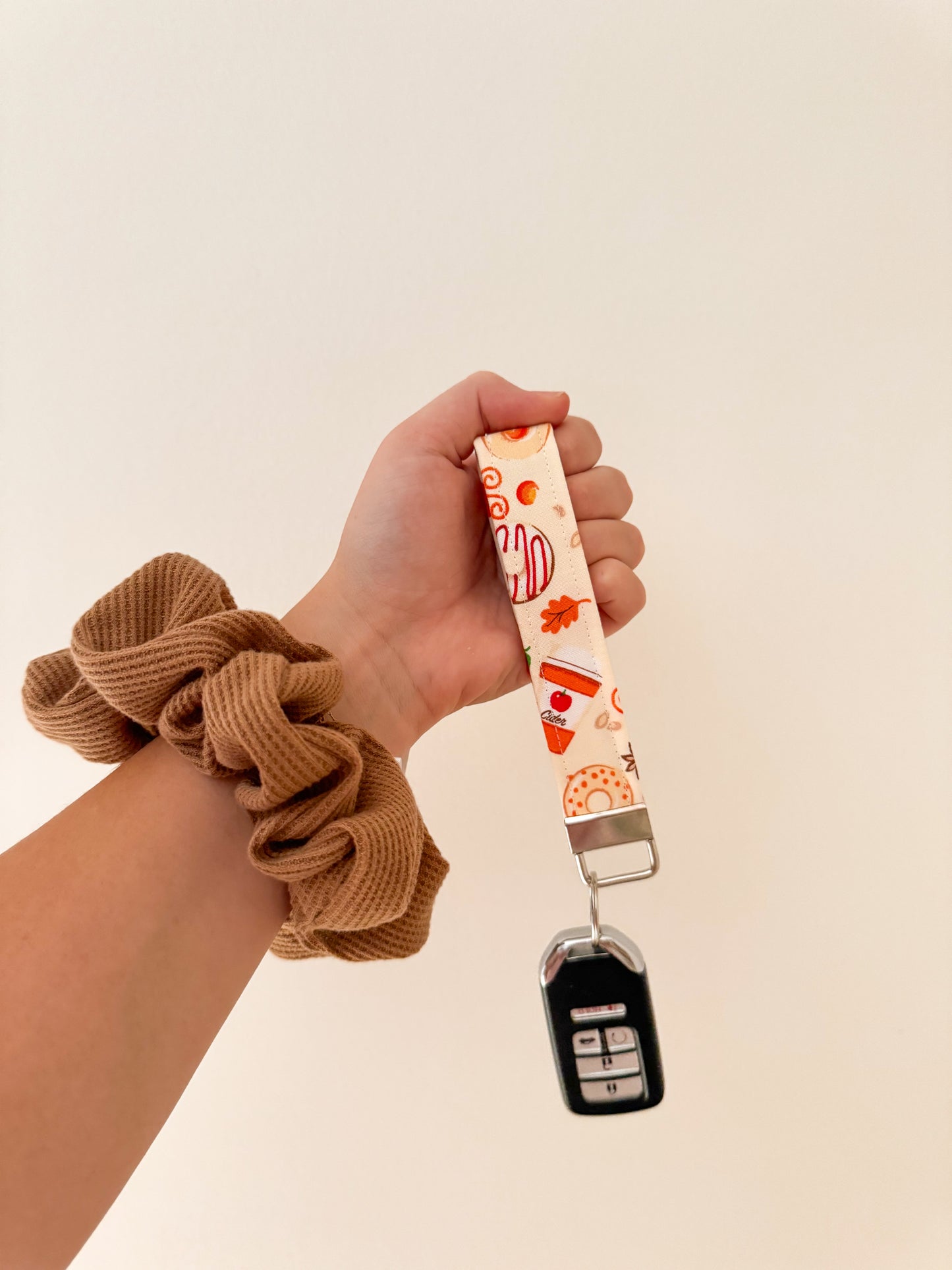 Pumpkin Donuts Keychain Wristlet