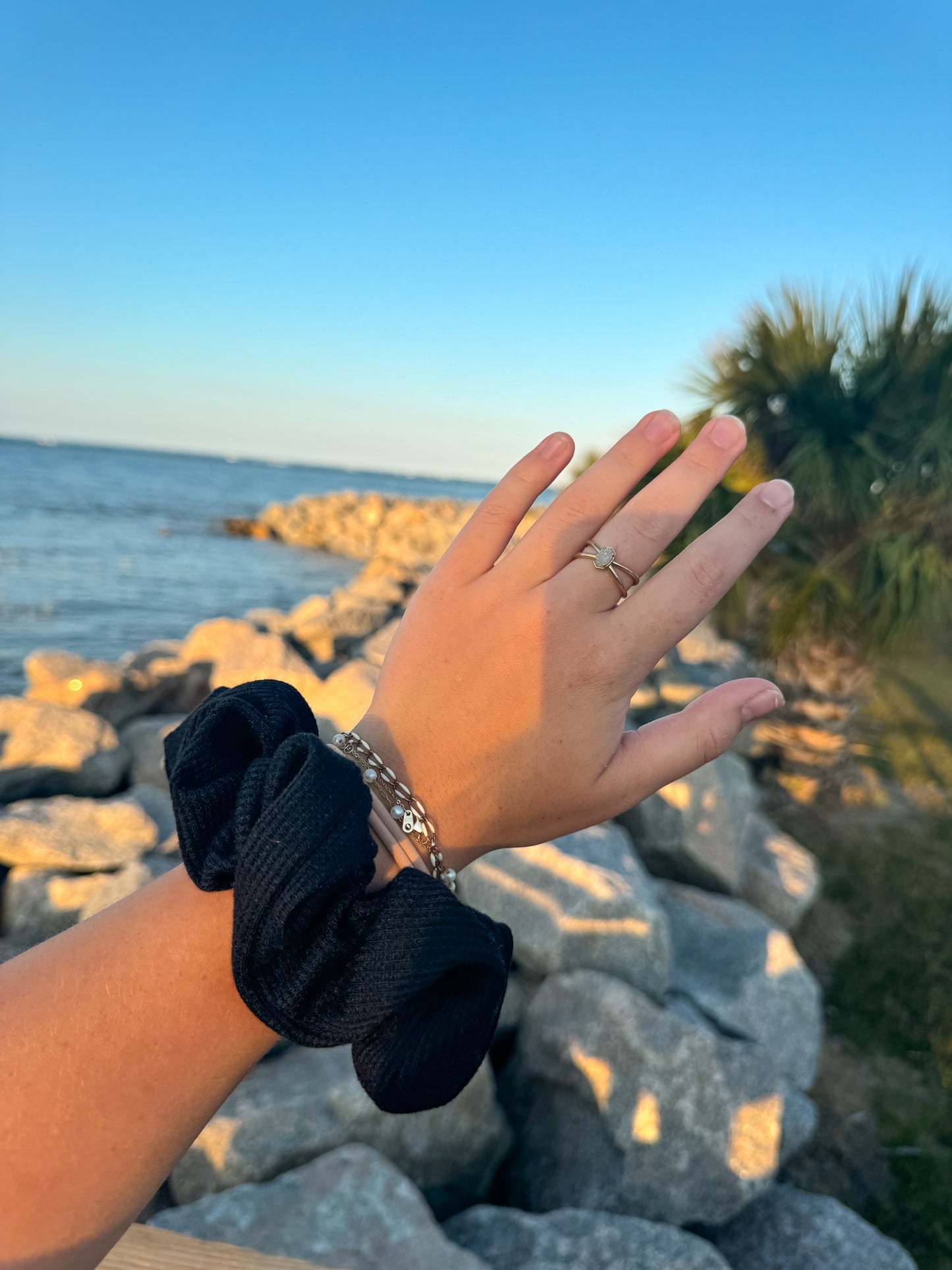 Midnight & Rosewood Harvest Scrunchie