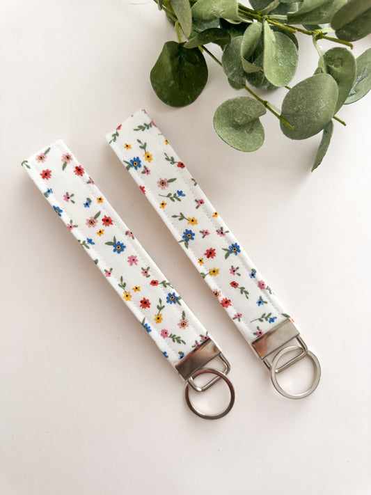 Sweet Meadow Floral Keychain Wristlet