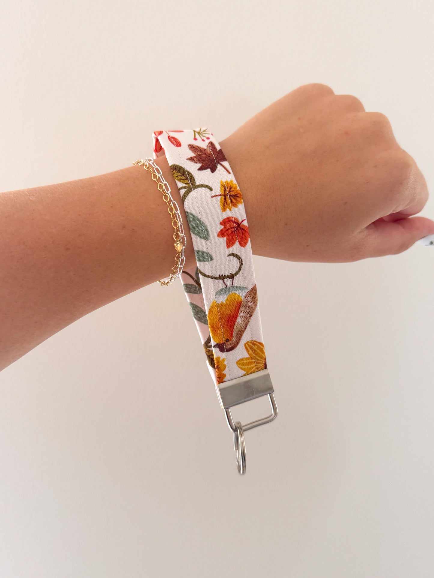 Fall Foliage Keychain Wristlet