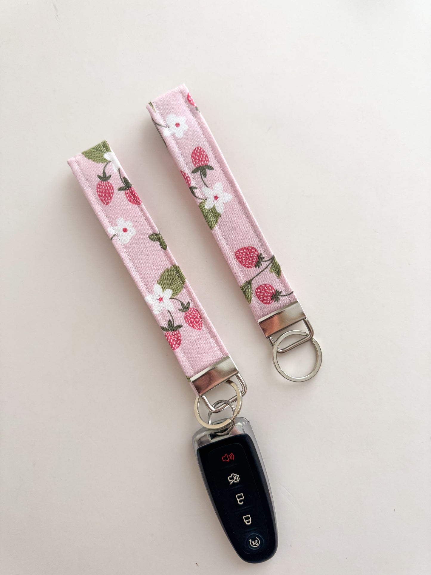 Strawberry Gardens Keychain Wristlet
