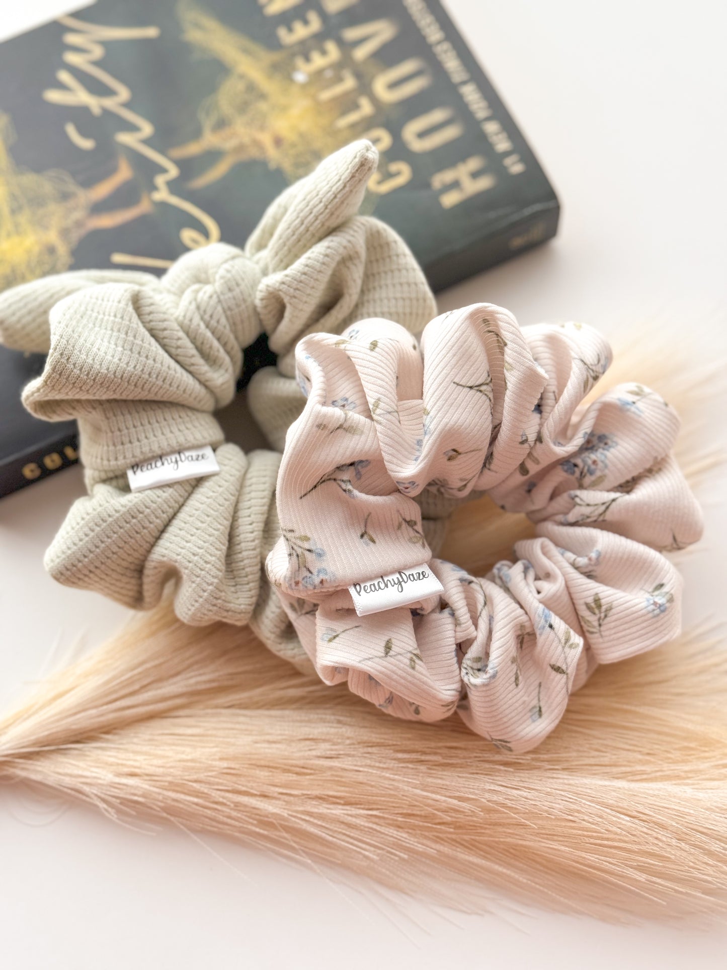 Ditsy Blue Floral Scrunchie