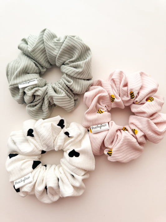 Soft Ribbed Scrunchies