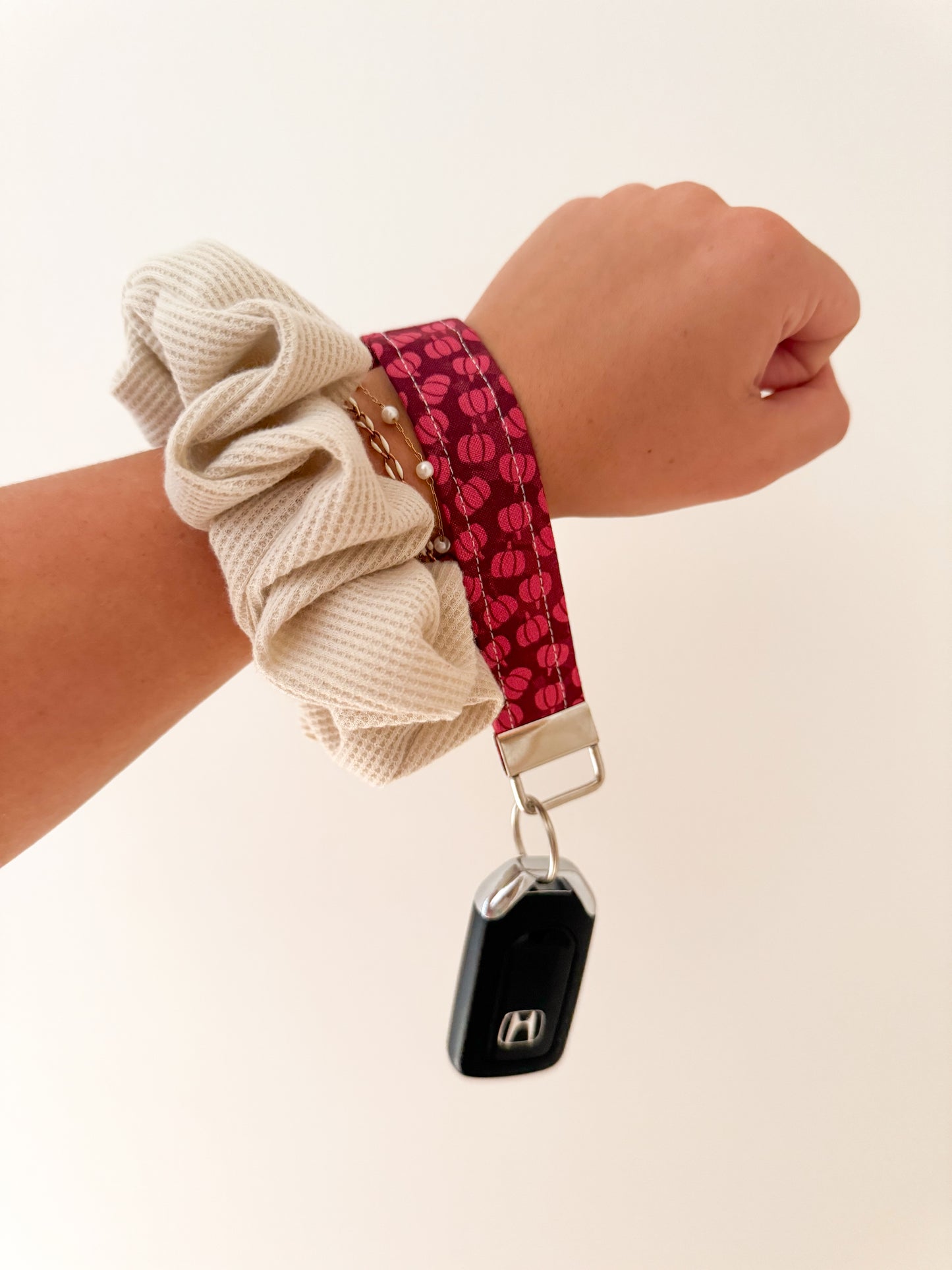 Maroon Pumpkins Keychain