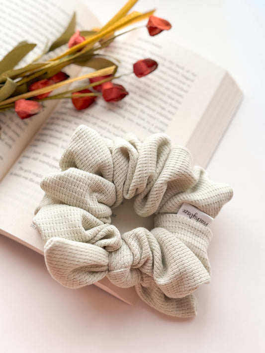 Sage Green Bow Scrunchie