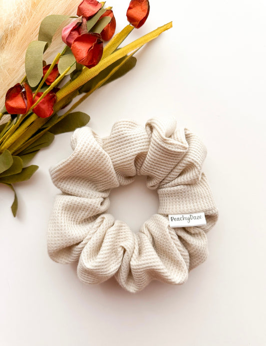 Oatmeal Waffle Knit Scrunchie