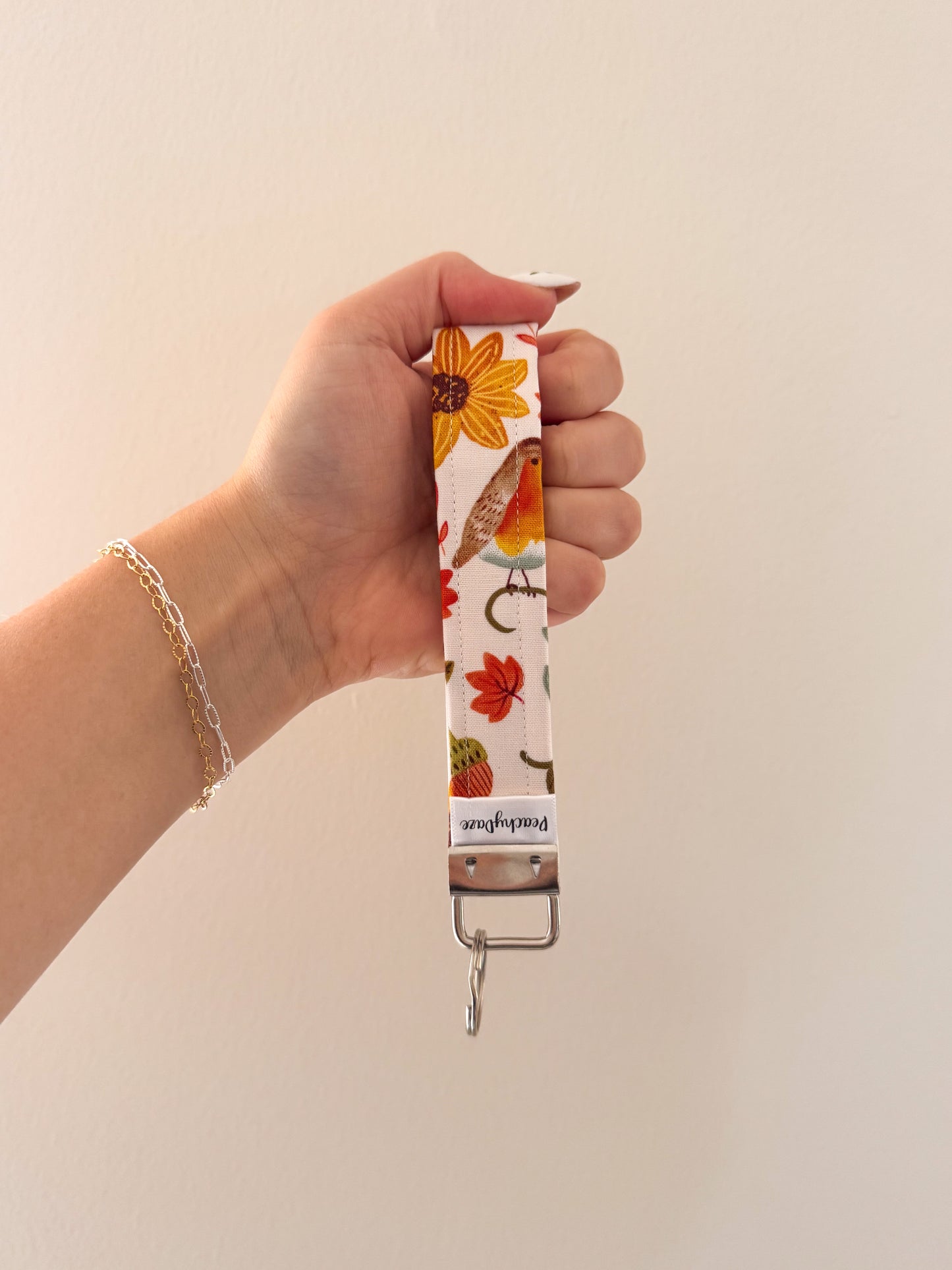 Fall Foliage Keychain Wristlet