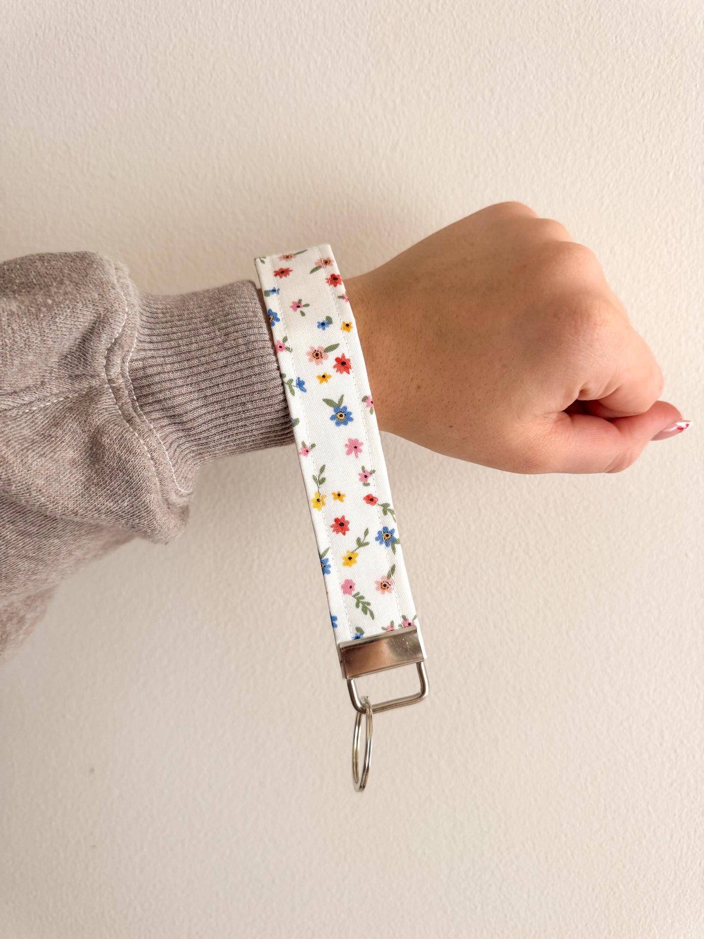 Sweet Meadow Floral Keychain Wristlet