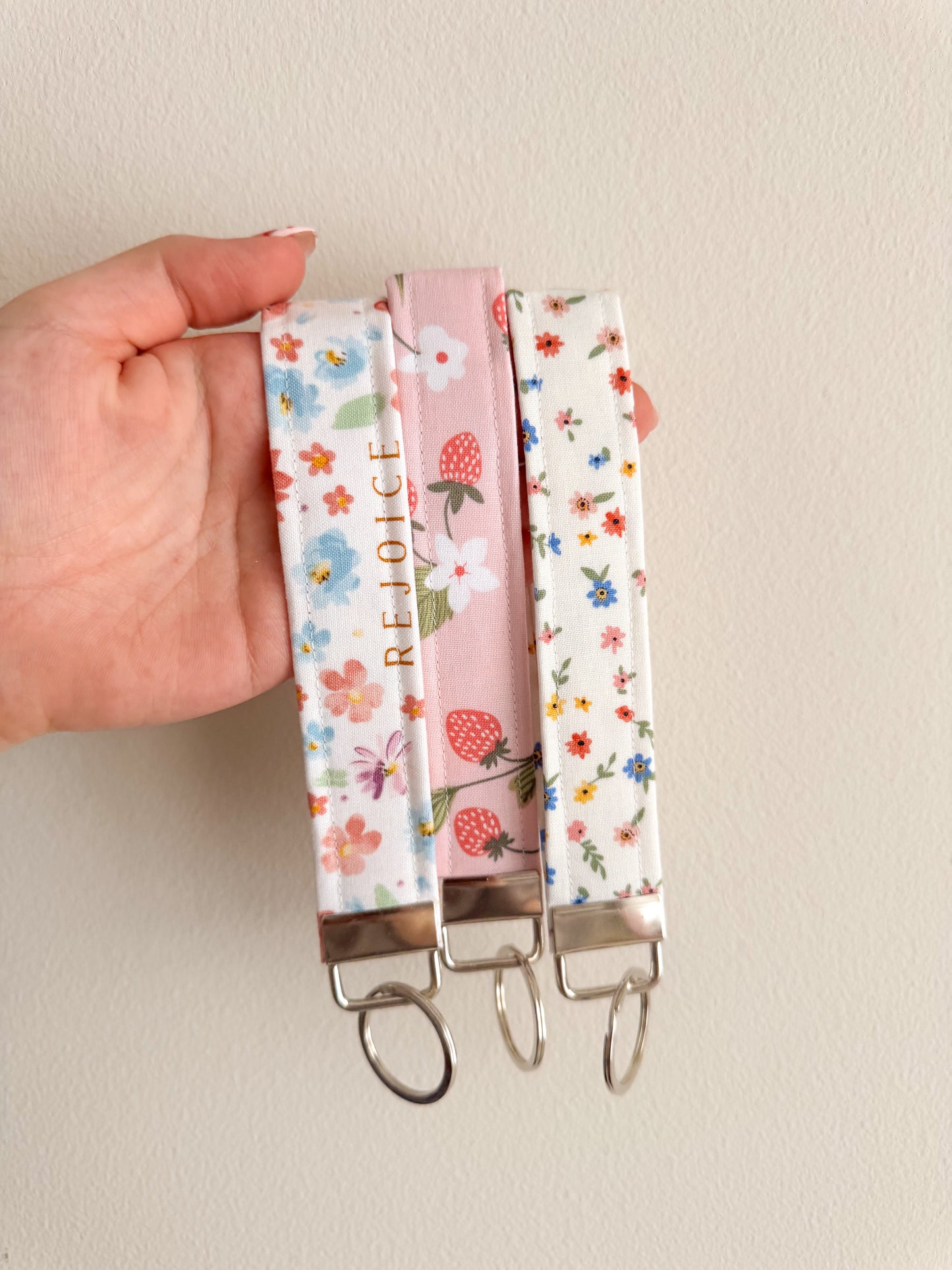 Sweet Meadow Floral Keychain Wristlet