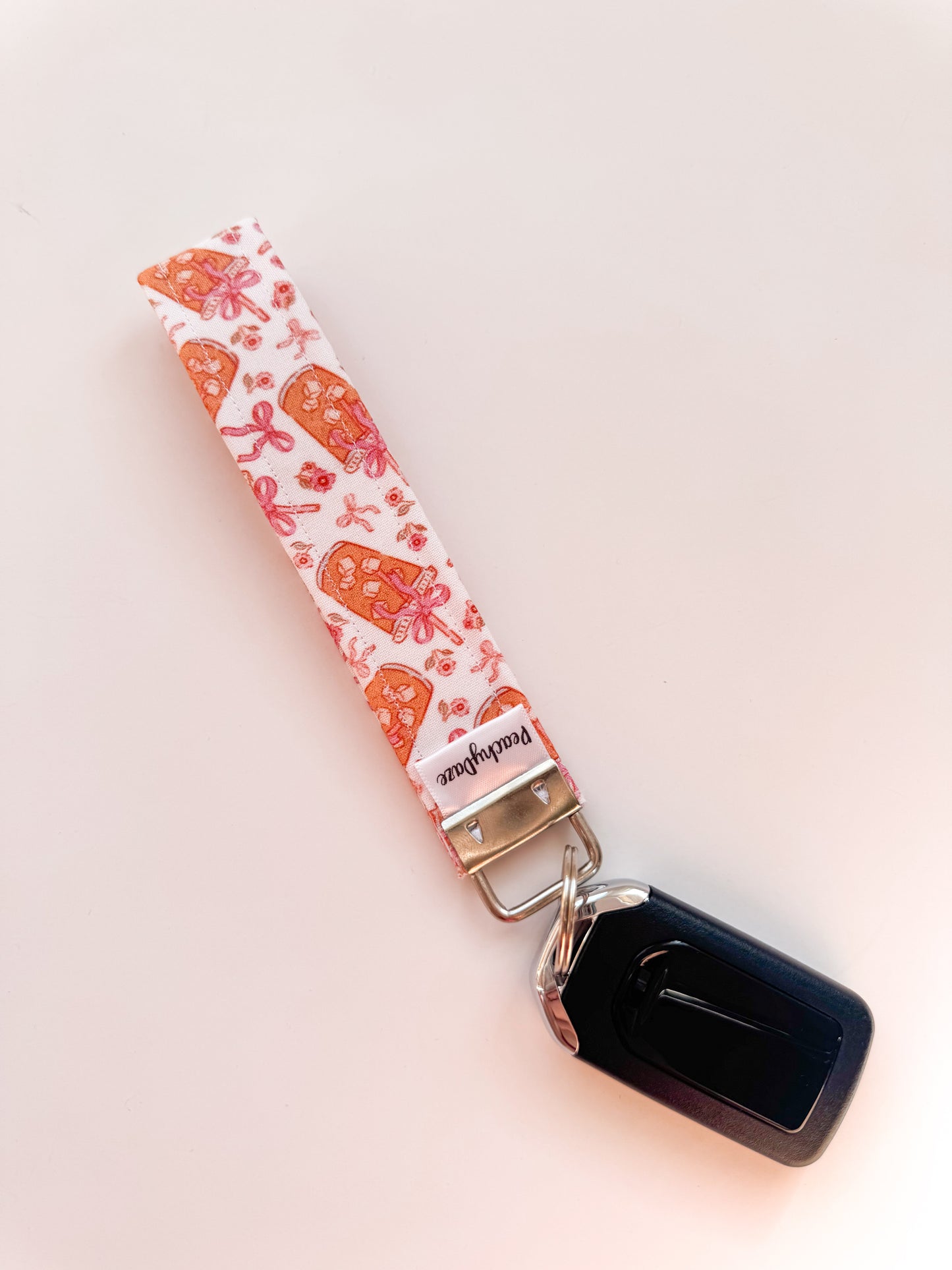 Coffee & Bows Keychain Wristlet