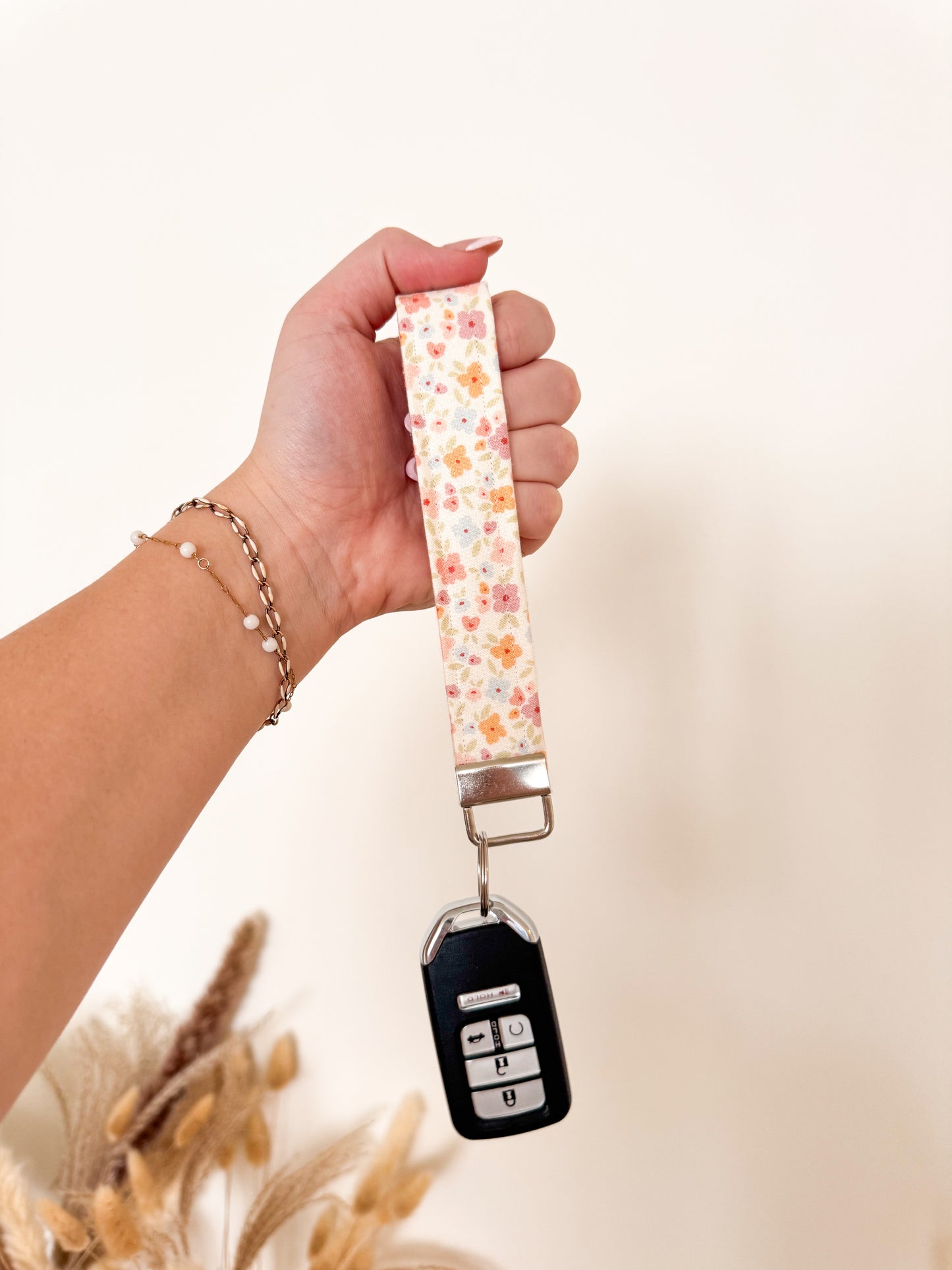 Peachy Petals Keychain