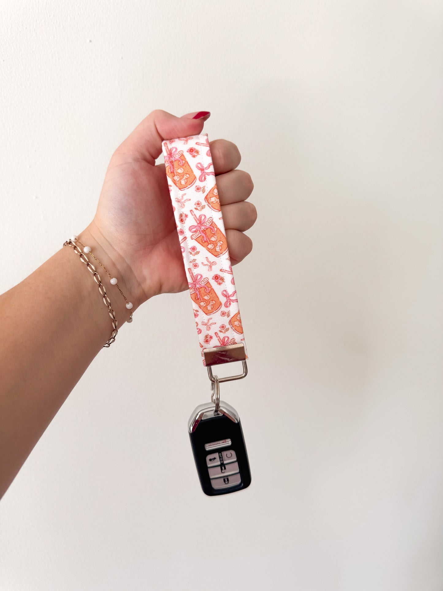 Coffee & Bows Keychain Wristlet