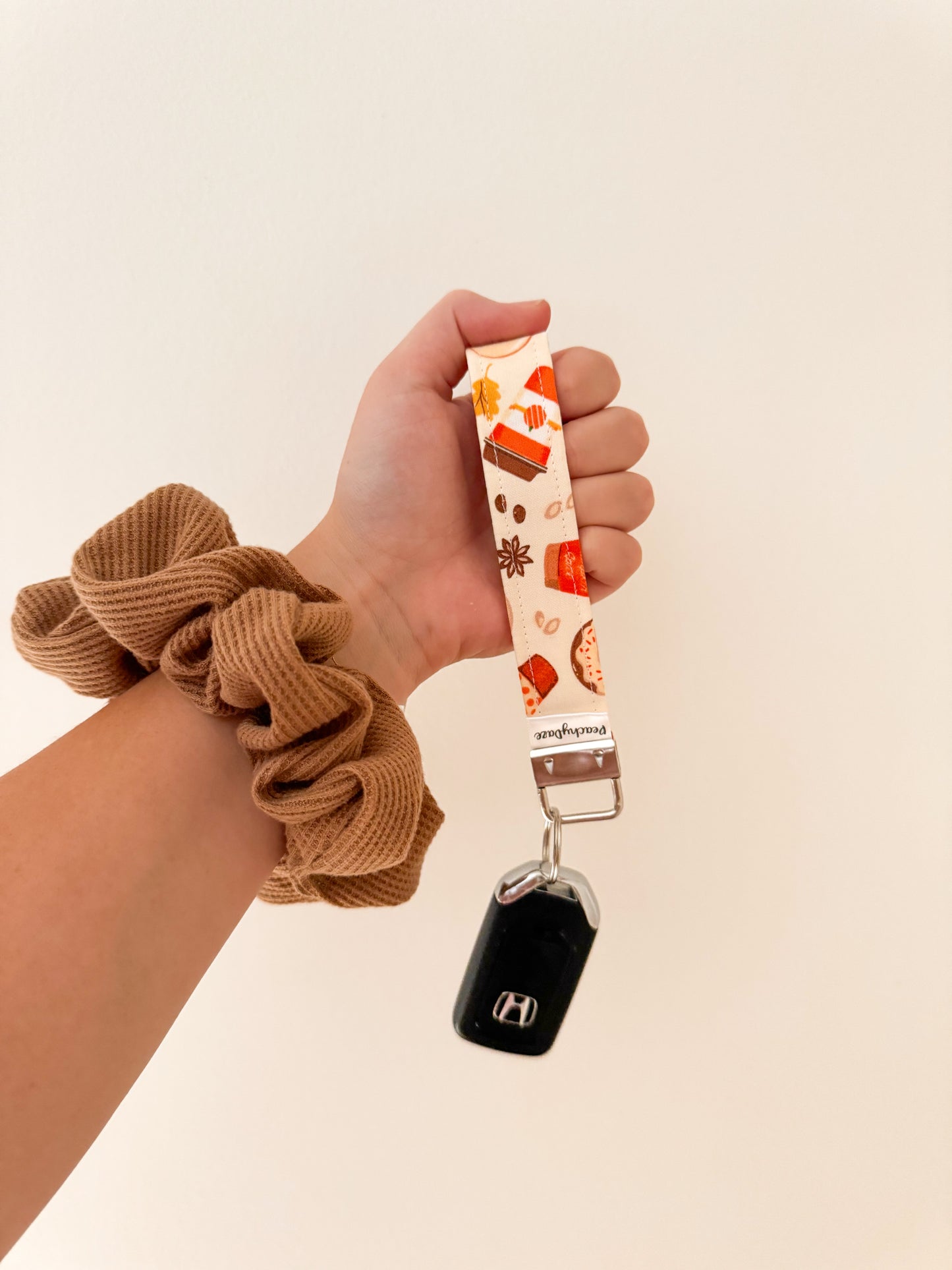 Pumpkin Donuts Keychain Wristlet