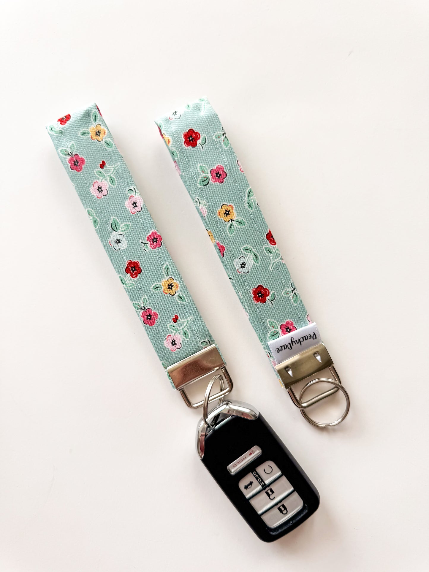 Teal Blossom Keychain