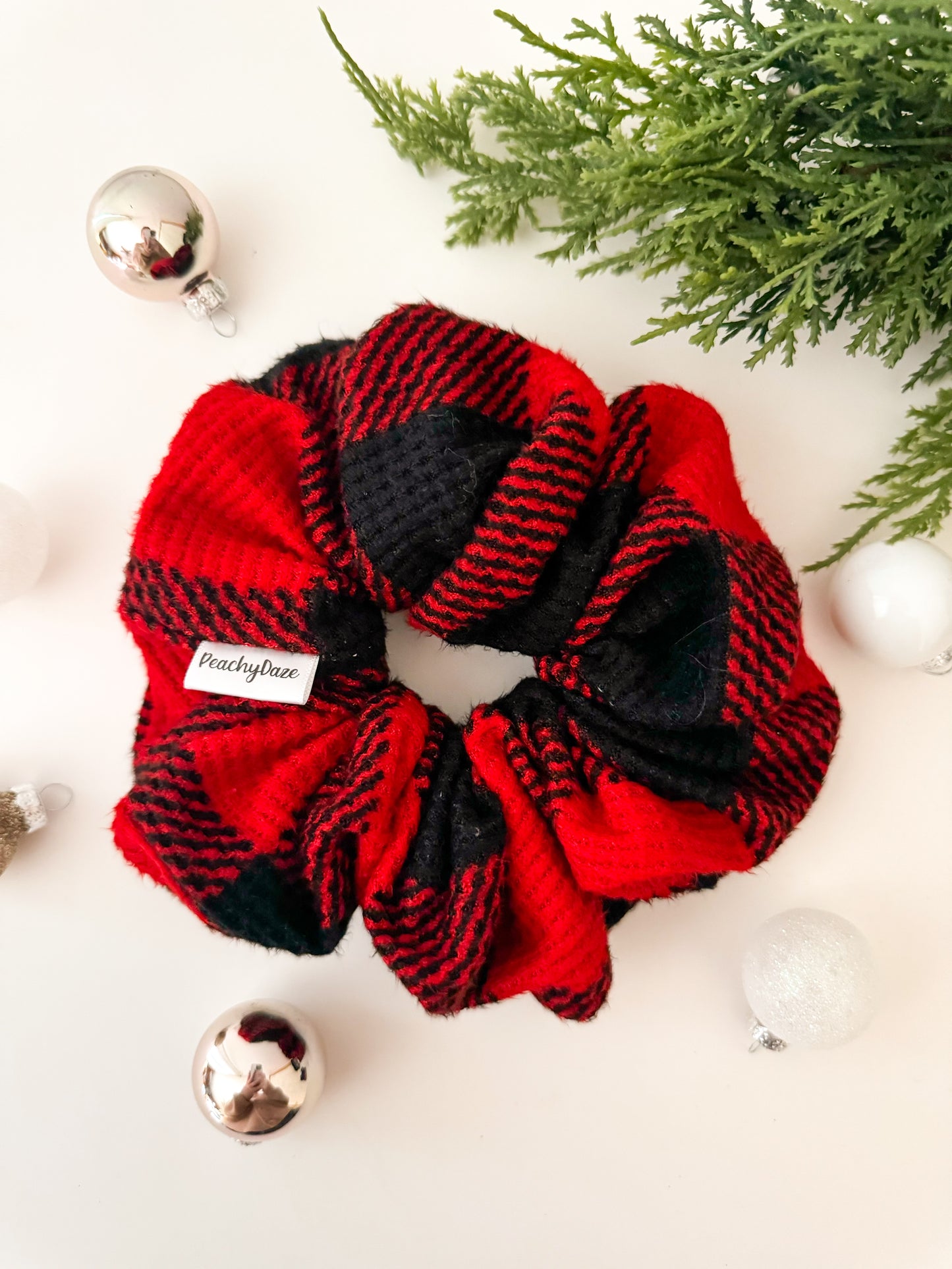Holly Jolly Plaid Scrunchie