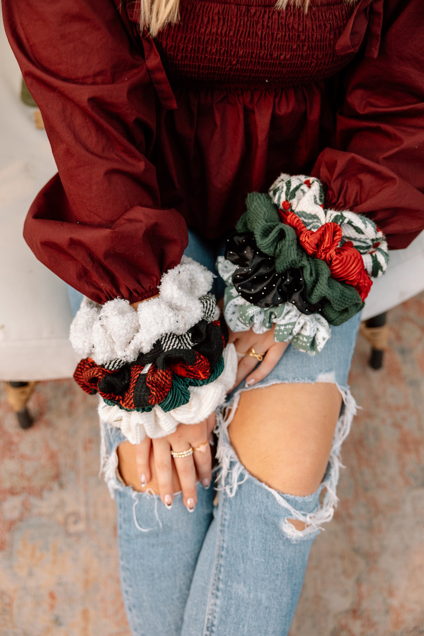 Festive Fern Scrunchie